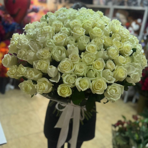 Букет 201 белая роза   в Феодосии