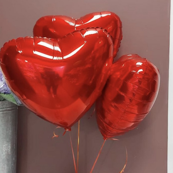 Фольгированый шар в форме сердца 1 шт. в Феодосии
