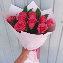Букет 11 розовых роз